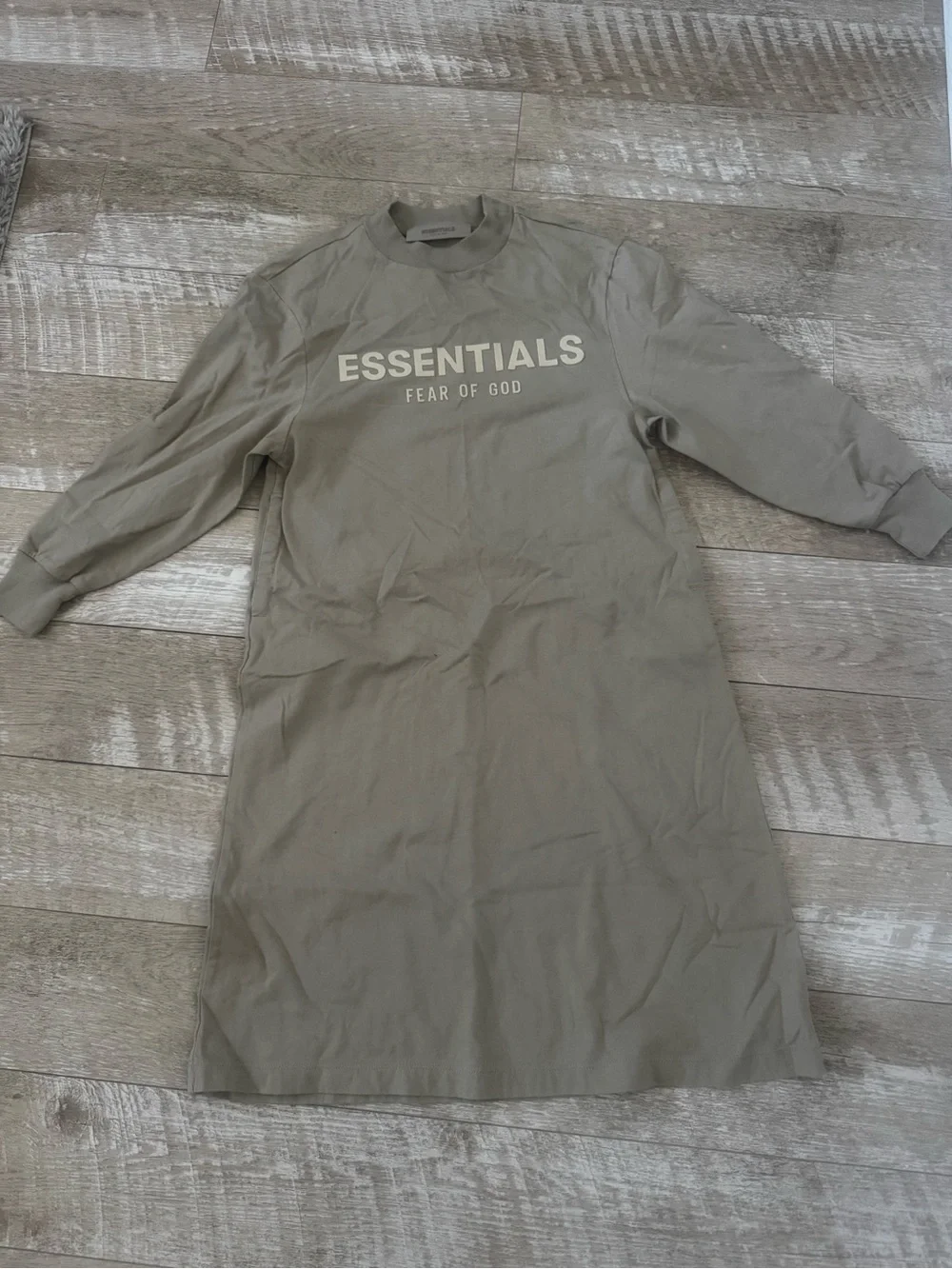 Fear of God Essentials Olive Green Kids Dress